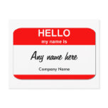 Blank Name Tag Templates Post Card