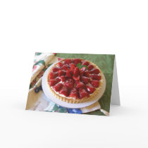 Blank Note Card -Easy-Breezy Strawberry Cream Tart
