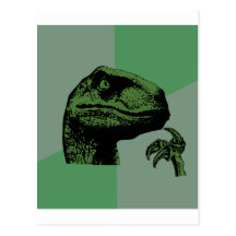 Blank Philosoraptor Postcard