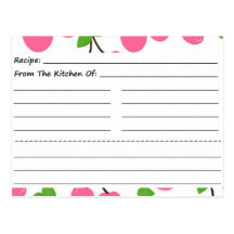 Blank Recipe Cards: Cherries Post Card