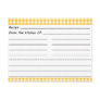 Blank Recipe Cards: Gingham Dreams Post Card
