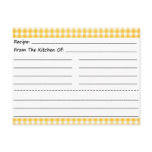 Blank Recipe Cards: Gingham Dreams postcards