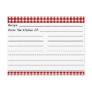 Blank Recipe Cards: Gingham Dreams