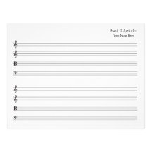 Blank Sheet Music 4 Stave String Quartet Letterhead