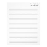 Blank Sheet Music 8 Stave Personalized Letterhead