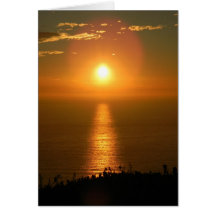 blank sunset greeting card