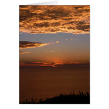 Blank sunset greeting card