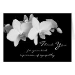 Blank Sympathy Thank You Note Card -- Orchids