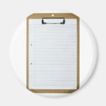 Blank writing paper on clipboard fridge magnet