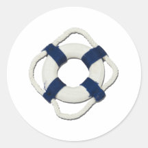 BlankLifePreserver081212.png Round Sticker