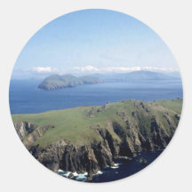 Blasket Island, Kerry, Ireland Round Stickers