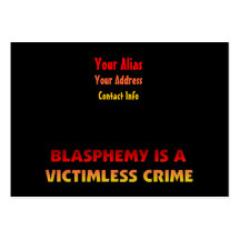 Blasphemy Victimless Crime Business Card Template