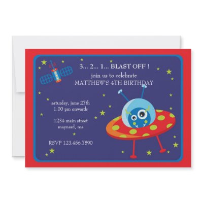 Blast Off Birthday Invitation by EverAfter