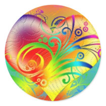 Blasting with Colour Heart Stickers
