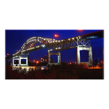 Blatnik Bridge Night Custom Photo Card