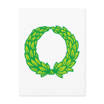 Blätter Kranz leaves wreath Postkarte