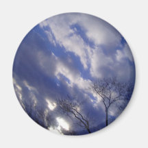 Blazing Blue Fridge Magnet