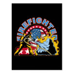 Blazing Firefighter Postcards