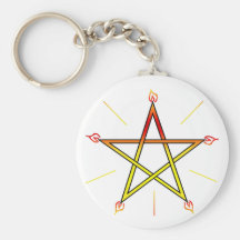 Blazing star of White Magic-1 Keychains
