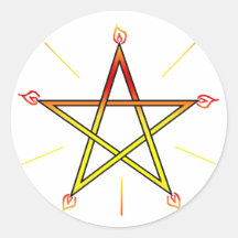 Blazing star of White Magic-1 Stickers