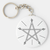 Blazing star of White Magic Keychain