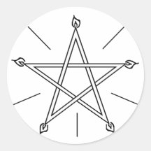 Blazing star of White Magic Round Sticker