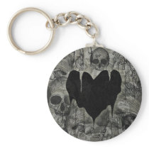 Bleak Heart Gothic Valentine Key Chain