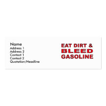 Bleed Gasoline - Dirt Bike Motocross Profile Card Business Card