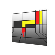bleeding abstract stretched canvas print