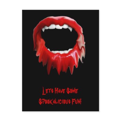 Bleeding fangs-invite post card by spootakular
