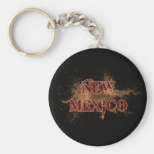 Bleeding Grunge New Mexico Keychain Dark