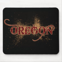 Bleeding Grunge Oregon Mousepad Dark
