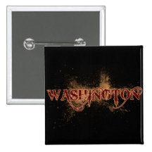 Bleeding Grunge Washington Button Dark