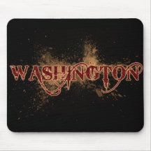 Bleeding Grunge Washington Mousepad Dark