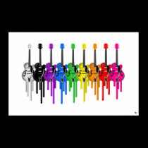 Bleeding Guitars Poster Print posters
