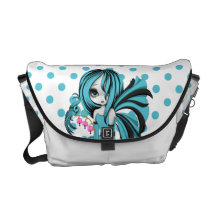 Bleeding Heart Fae Messenger Bag-Purple