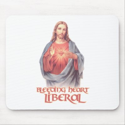 Bleeding Heart Liberal Jesus Mouse Pad by spyderfyngers