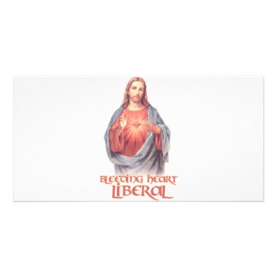 Bleeding Heart Liberal Jesus Photo Card by spyderfyngers