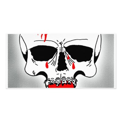 Bleeding Skull Photo Card by TriumphantArt