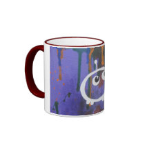 "Bleep" space graffiti mug