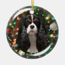 Blenheim & Tricolor Cavalier King Charles Spaniel Ornaments