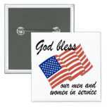 Bless Our Men & Women in Service Pin