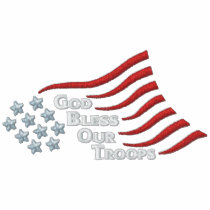Bless Our Troops Embroidered Polo Shirt