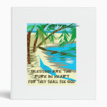 Blessed are the pure in heart vinyl binder