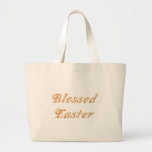 Blessed Easter (Gold) Canvas Bags