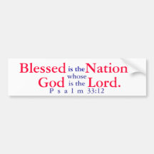 Blessed est la nation dont le Dieu est le seigneur Adhésifs Pour Voiture
