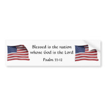 Blessed Is The Nation Bumper Sticker