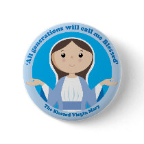 Blessed Virgin Mary Pinback Button