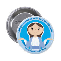 Blessed Virgin Mary Pinback Button