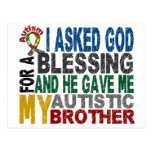 Blessing 5 BROTHER Autism T-Shirts & Apparel Postcards
